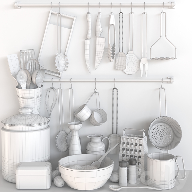 Accessories and kitchen utensils 7 3DS Max - thumbnail 2