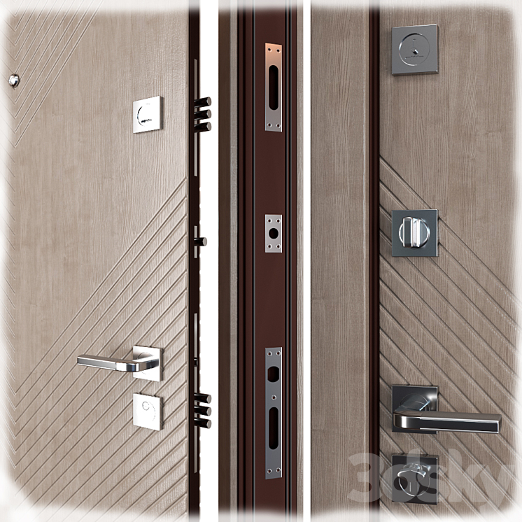 Entrance metal door Olion (Zimen) 3D Model