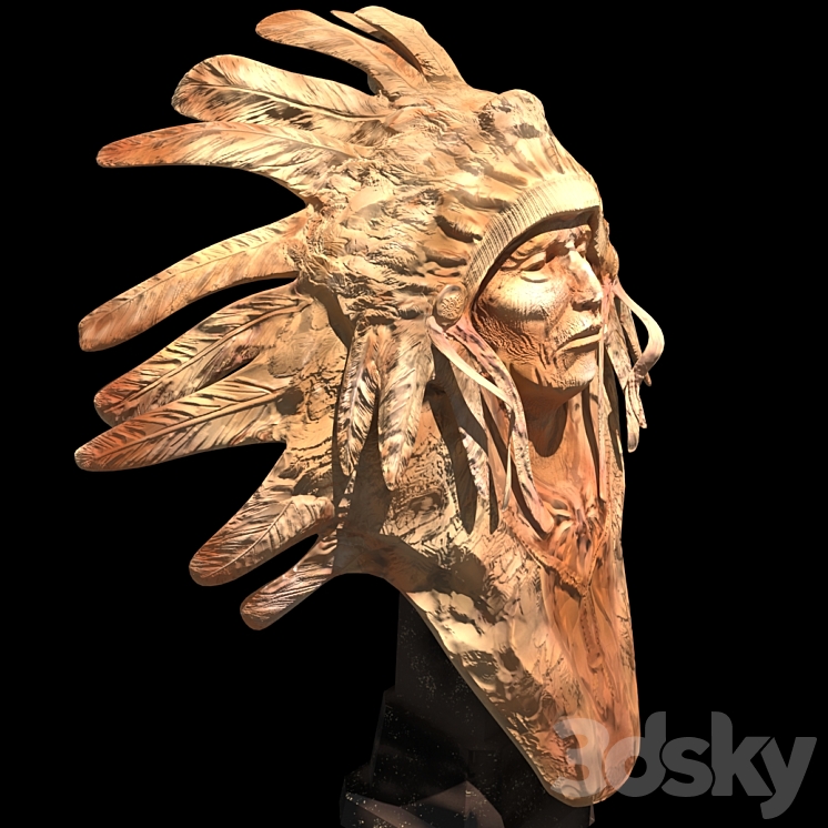 Sculpture Native American Indian - Sculpture - 3D model