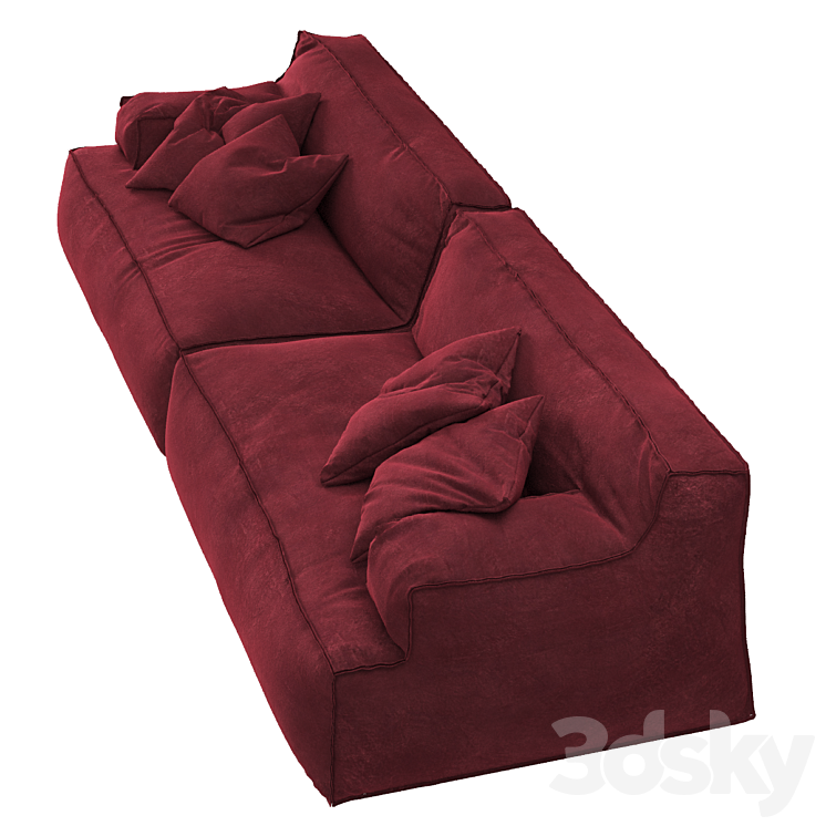 Sofa Baxter Damasco 3D Model