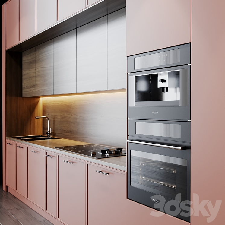 Kitchen Modern 10 3DS Max - thumbnail 2