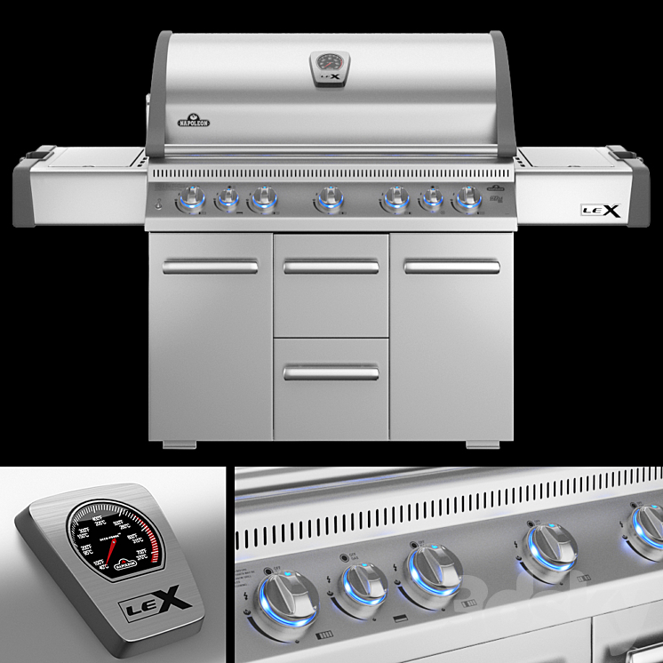 Napoleon LEX 730 RSBI gas grill BBQ 3D Model
