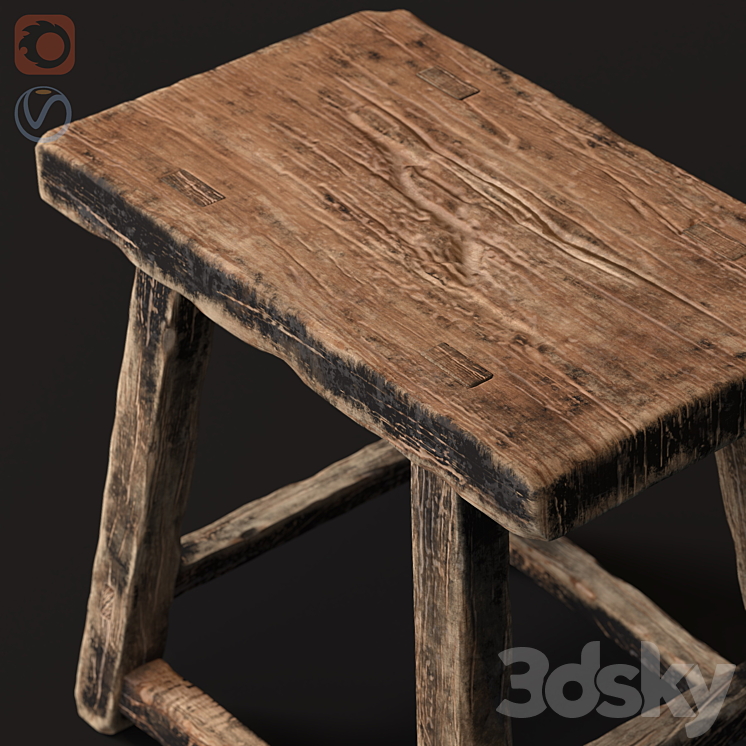 Old wooden 3D Model