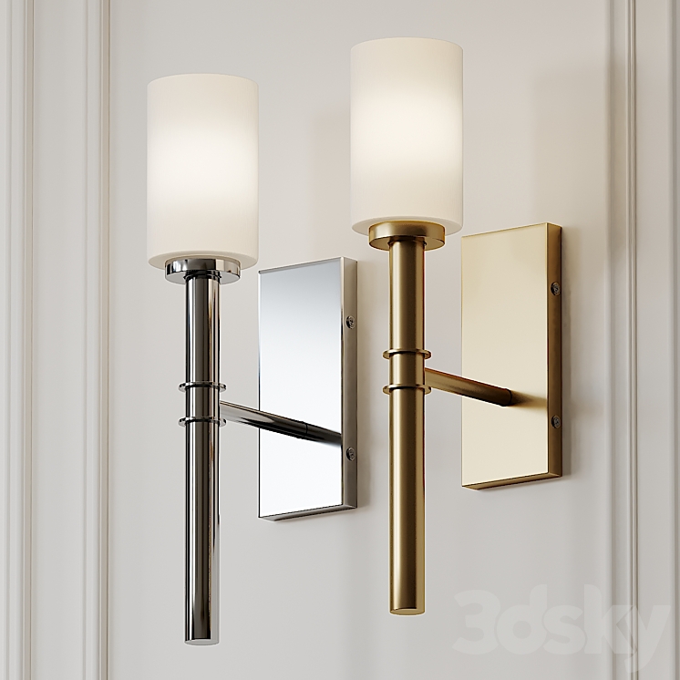 Darrell 1-Light Wallchiere Wall Sconce by Langley Street 3DS Max - thumbnail 1