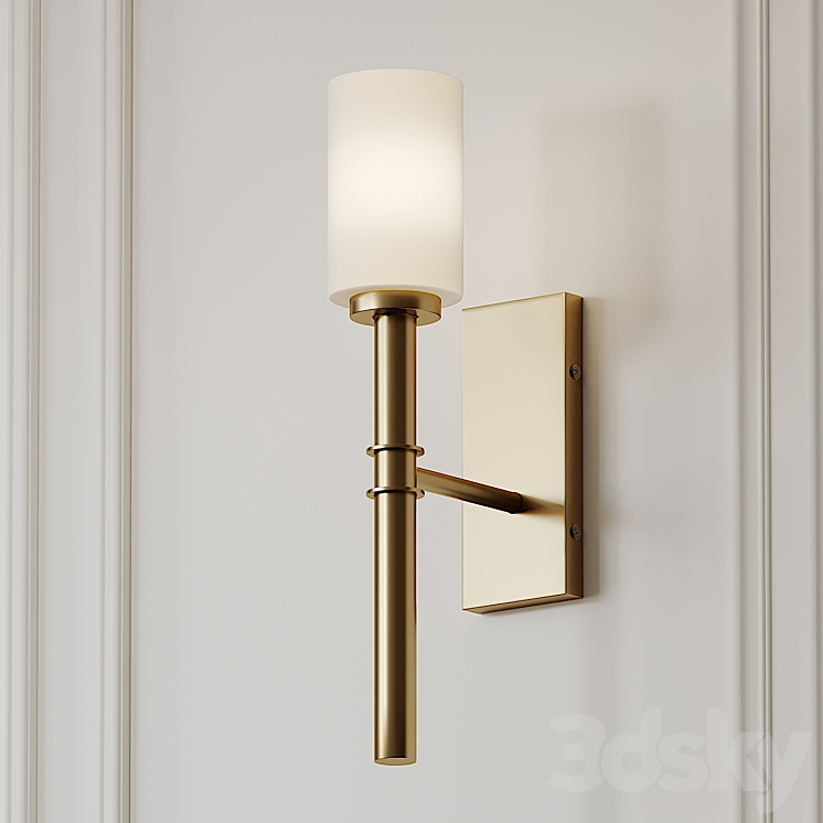 Darrell 1-Light Wallchiere Wall Sconce by Langley Street 3DS Max - thumbnail 2