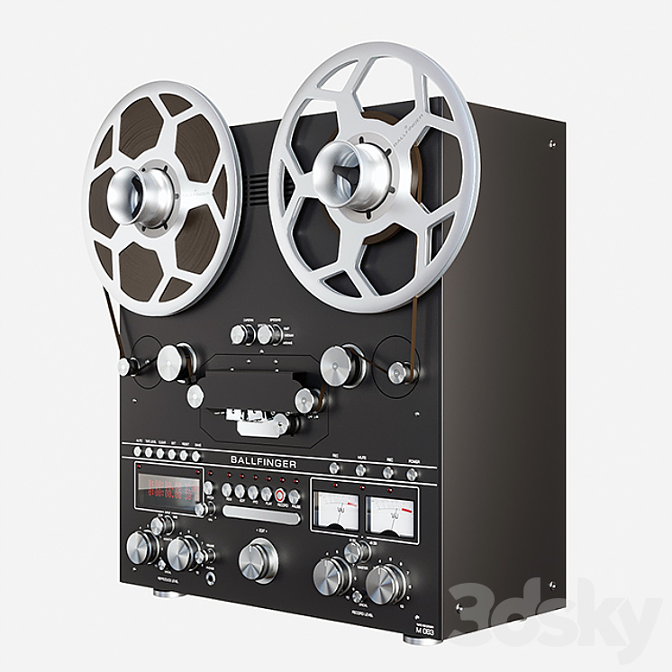 Reel Ballfinger M 063 tape recorder 3D Model