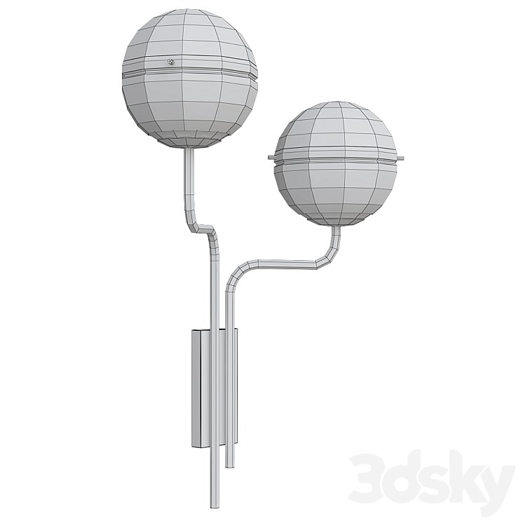 NIKU Wall lamp By BRABBU 3D Model