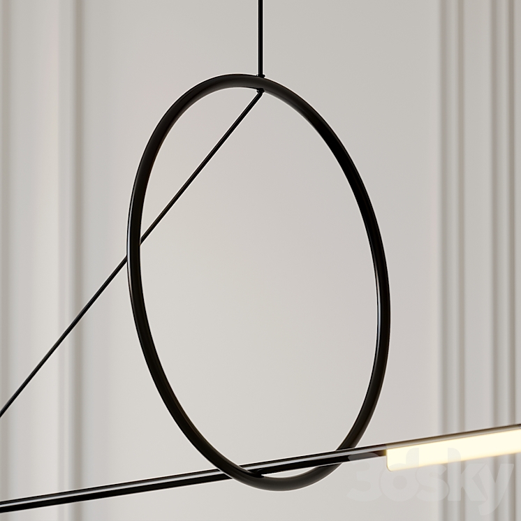 Cercle Et Trait Linear Suspension By CVL Luminaires 3D Model