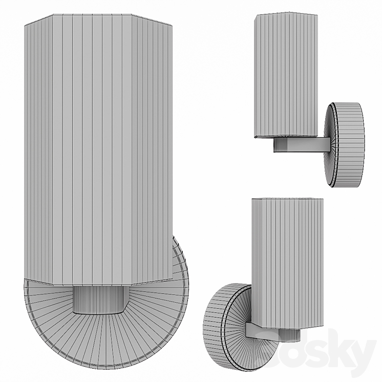 Restoration Hardware ARCACHON SINGLE SCONCE Nickel 3D Model