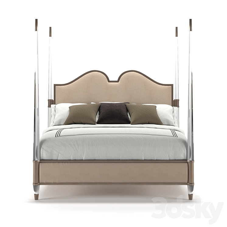 Caracole king bed 3D Model