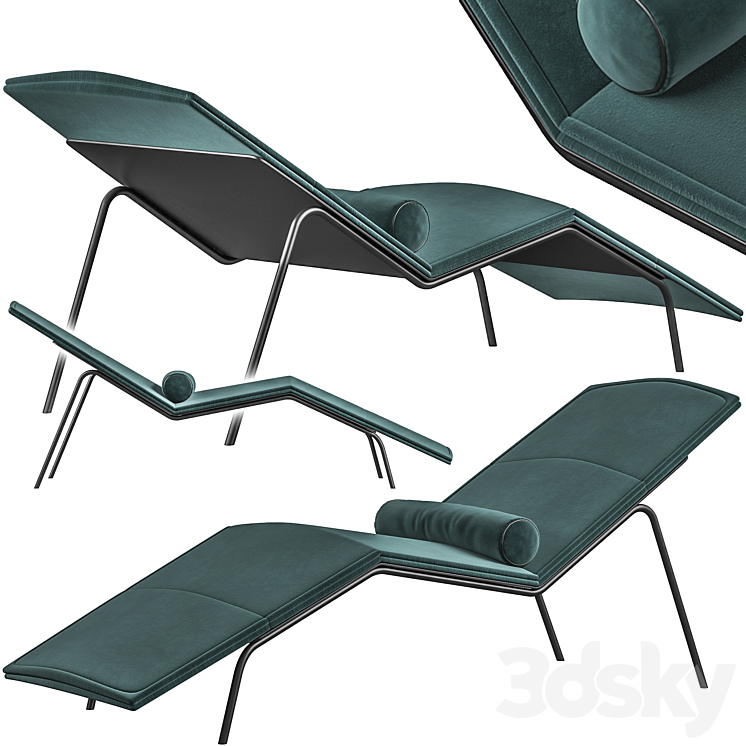 Chaise Lounge Armchair 3DS Max - thumbnail 1