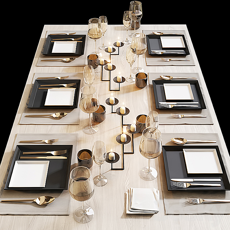 Table setting 12 3D Model