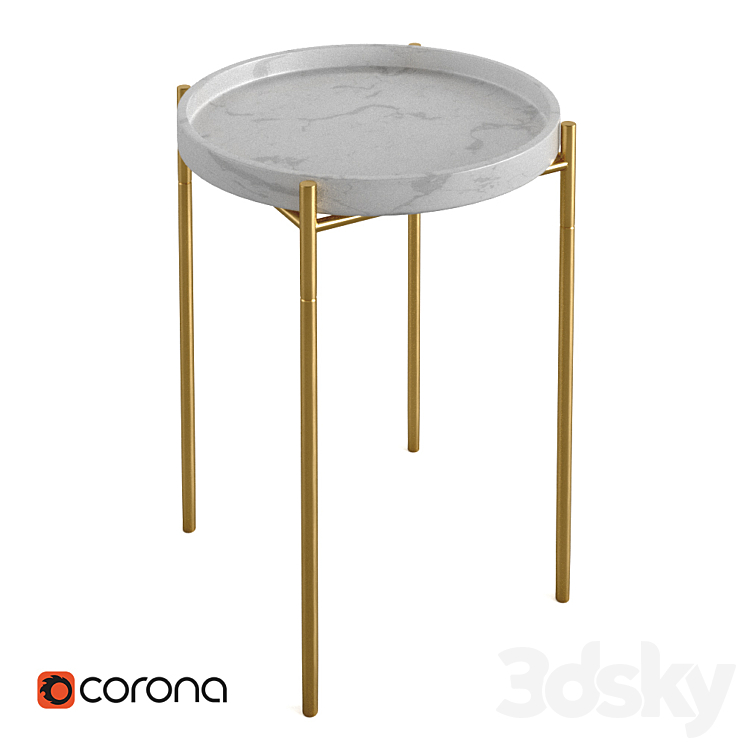 Zara home marble table Table 3D model