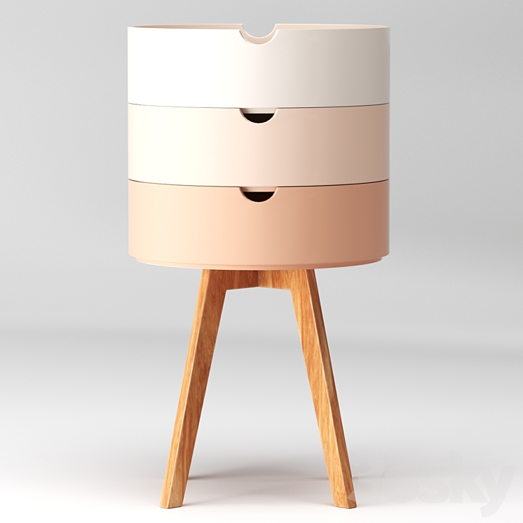 Cairn bedside table Sideboard & Chest of drawer 3D model
