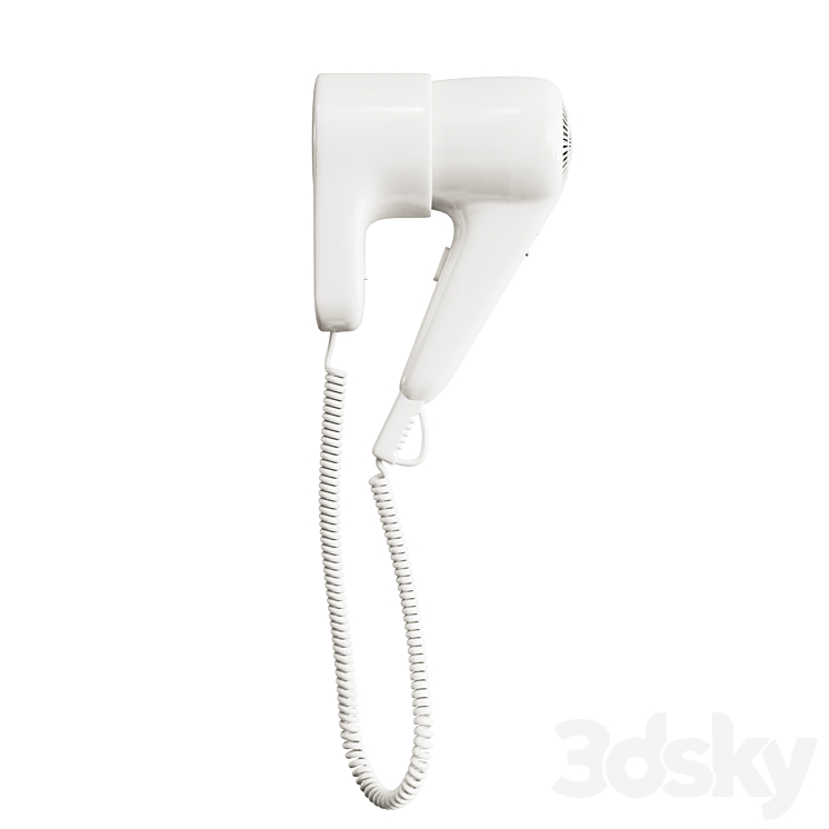 Wall mount hair dryer 3DS Max - thumbnail 2