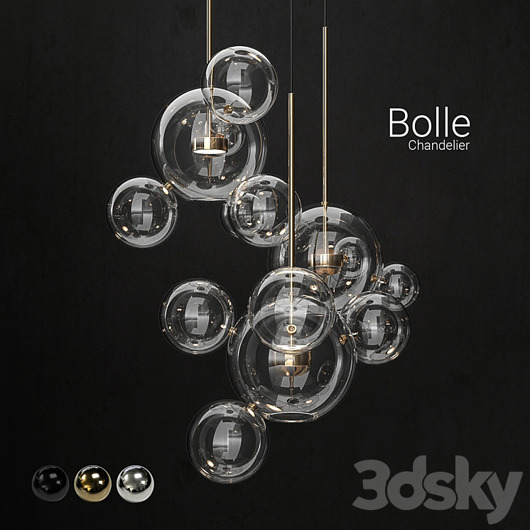 Chandelier Giopato & Coombes Bolle14 lights 2 3DS Max - thumbnail 1