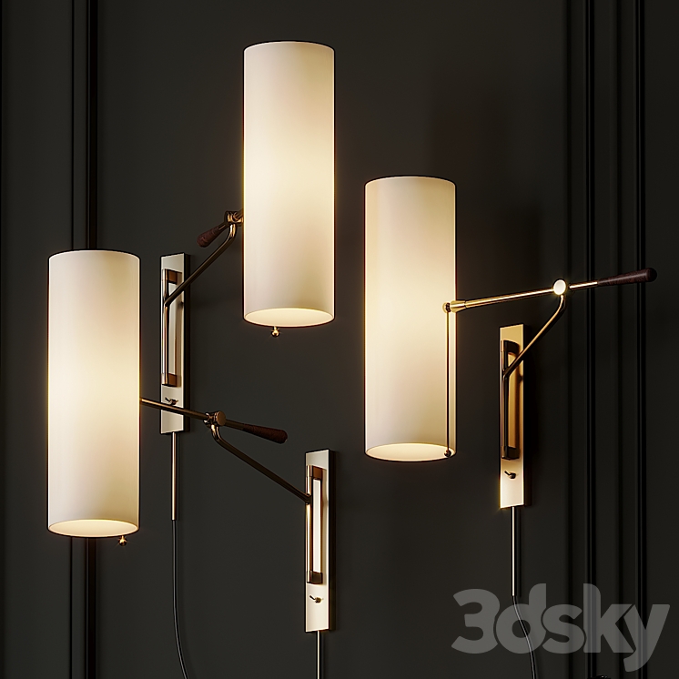Frankfort Articulating Wall Light by AERIN 3DS Max - thumbnail 1