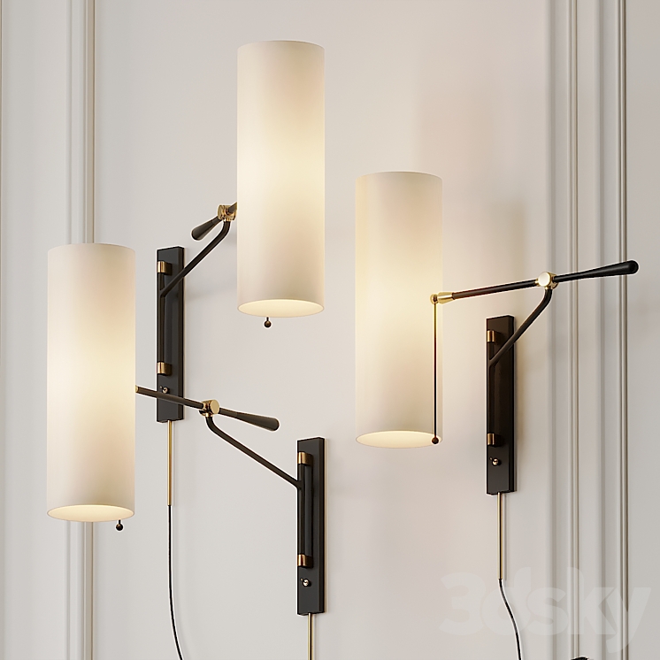 Frankfort Articulating Wall Light by AERIN 3DS Max - thumbnail 2