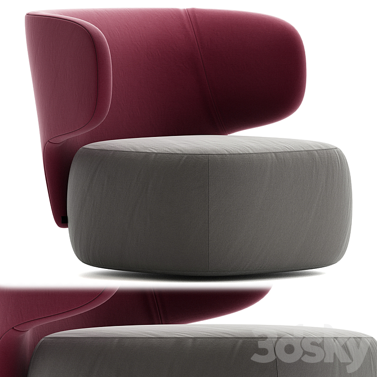 BASEL CHAIR – Armchairs from SOFTLINE 3DS Max - thumbnail 1