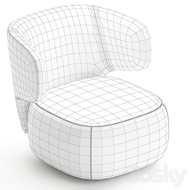 BASEL CHAIR – Armchairs from SOFTLINE 3DS Max - thumbnail 2