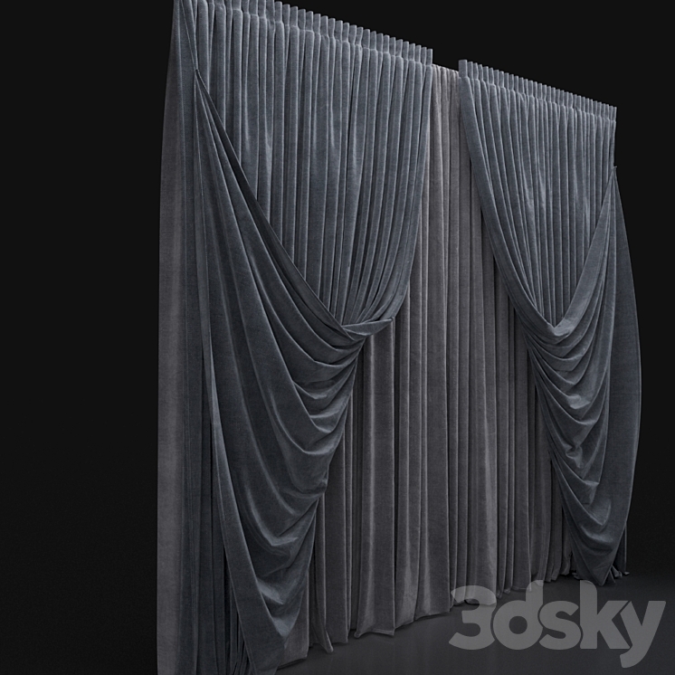 Curtain 152 3DS Max - thumbnail 2