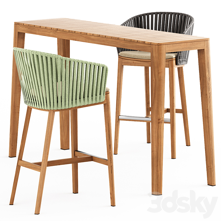 MOOD BAR Chair MOOD High Table by Tribu 3D Model