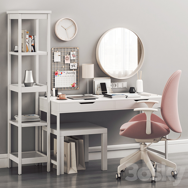 IKEA Women’s dressing table and workplace 3DS Max - thumbnail 1
