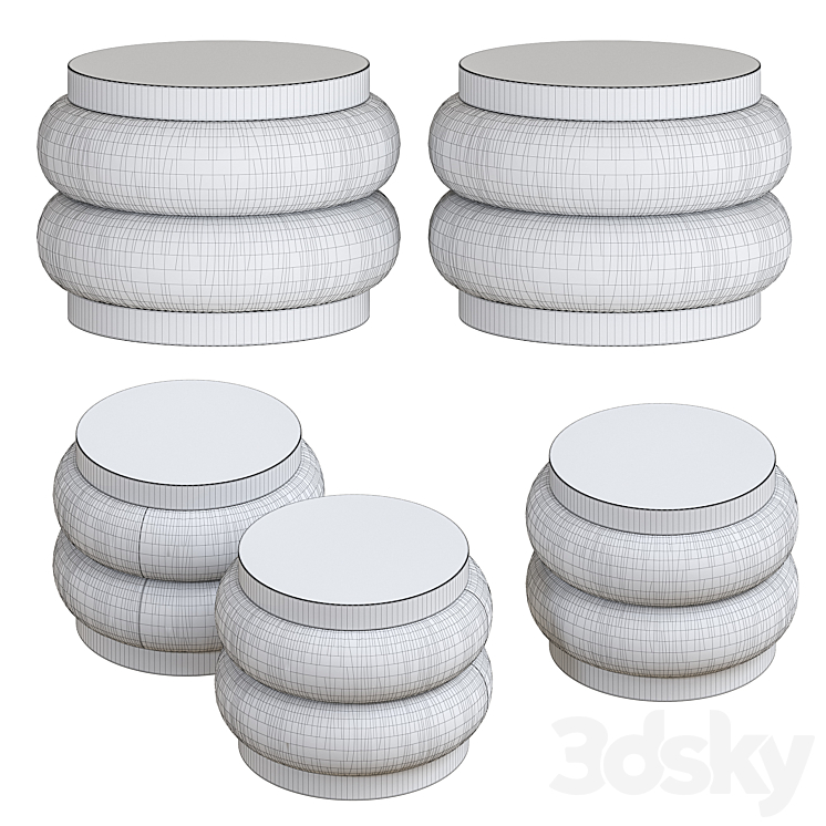 Vibieffe Chignon Coffee Tables & Poufs 3D Model