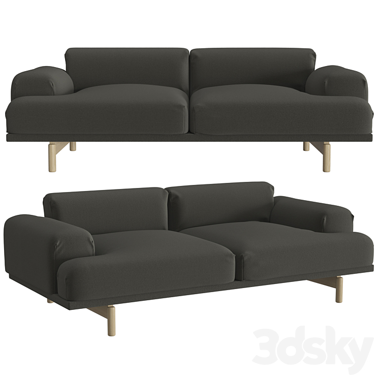 Compose Sofa 2 Seater 3DS Max - thumbnail 1