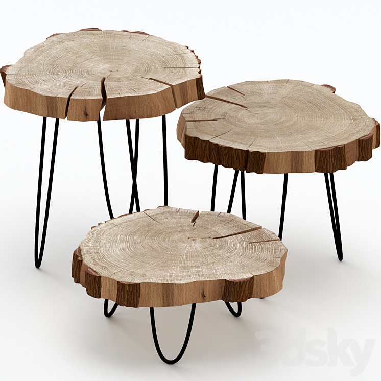 [3DSKY] Coffee Tables Made Of Slab 3D Model NEW UPDATE 2023