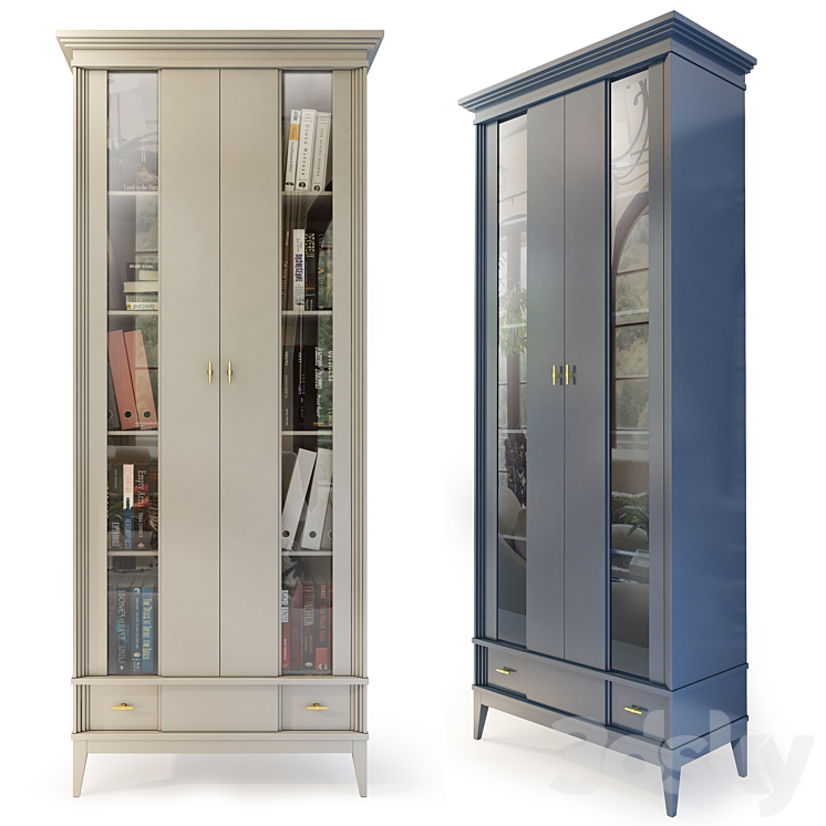 Bookcase two-door Manhattan. Bookcase 3DS Max - thumbnail 1