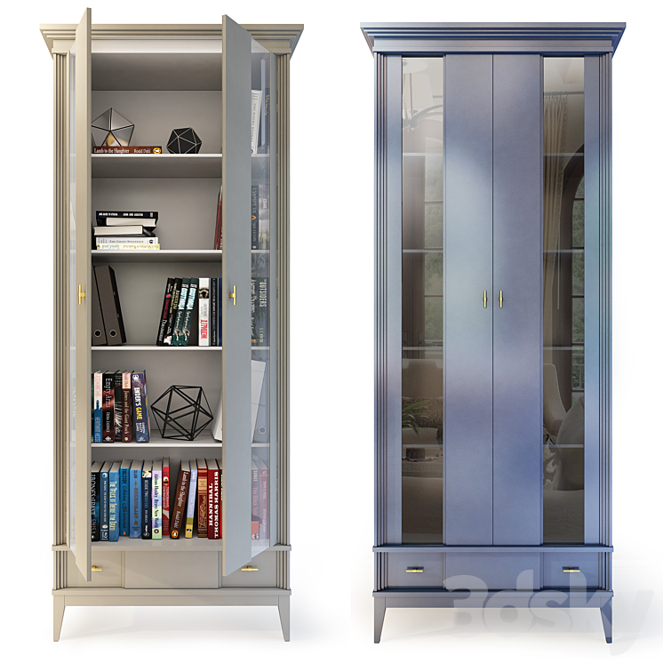 Bookcase two-door Manhattan. Bookcase 3DS Max - thumbnail 2