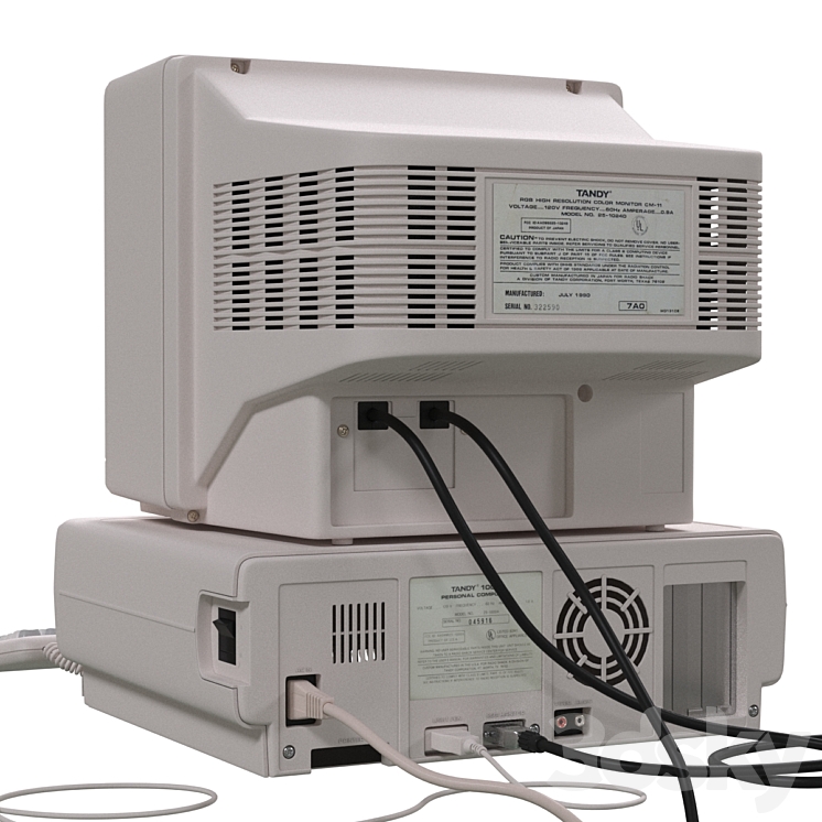 Tandy 1000 Personal Computer 3D Model