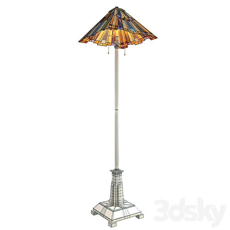 INGLENOOK Floor Lamp model of a floor lamp from QUOIZEL USA. 3DS Max - thumbnail 2