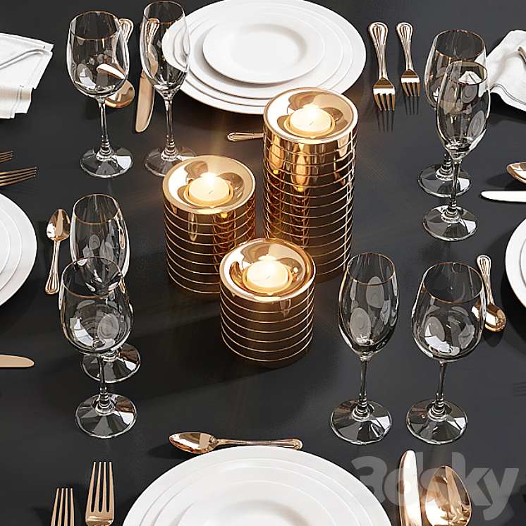 Table setting 17 3D Model