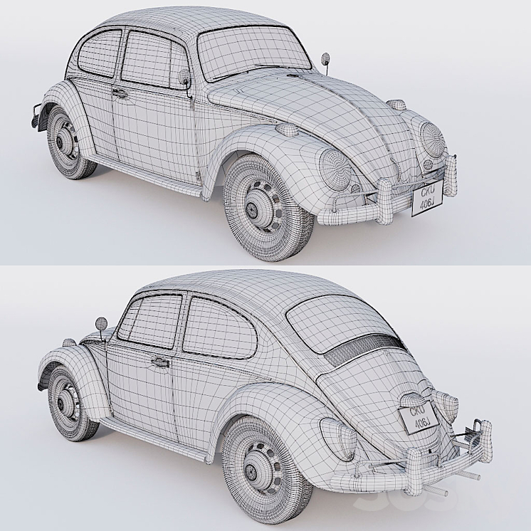 Volkswagen Beetle 1300 3D Model