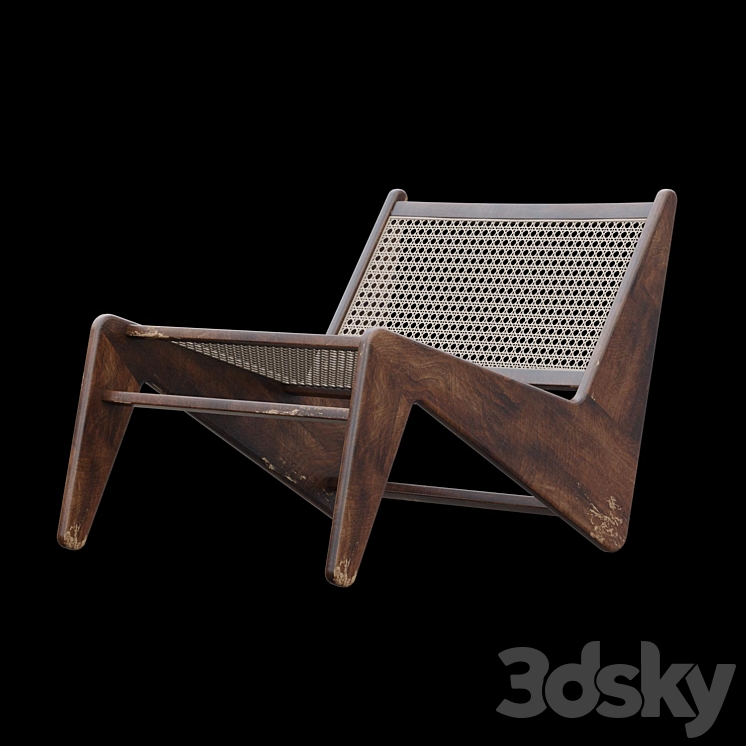 Kangaroo Chair by Pierre Jeanneret 3D Model