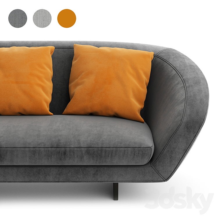 Reflex Angelo Segno lounge sofa 3DS Max - thumbnail 2
