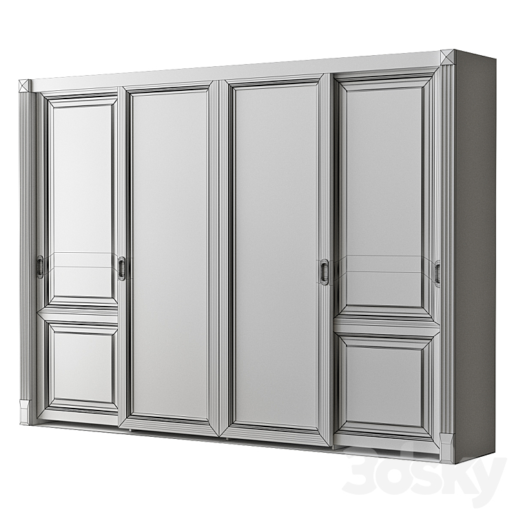 Built-in wardrobe Mont Blanc 3DS Max - thumbnail 2