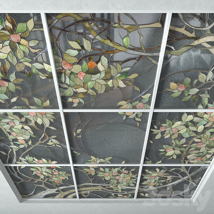 Stained Glass Apple Tree 3DS Max - thumbnail 2