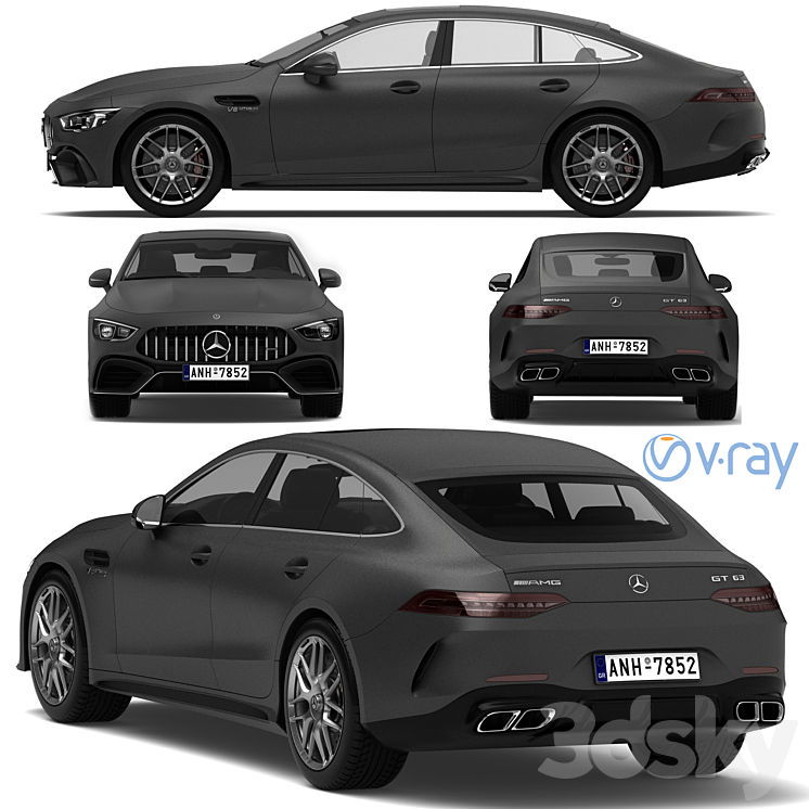 Mercedes-Benz AMG GT 63 4-door Coupe 3D Model