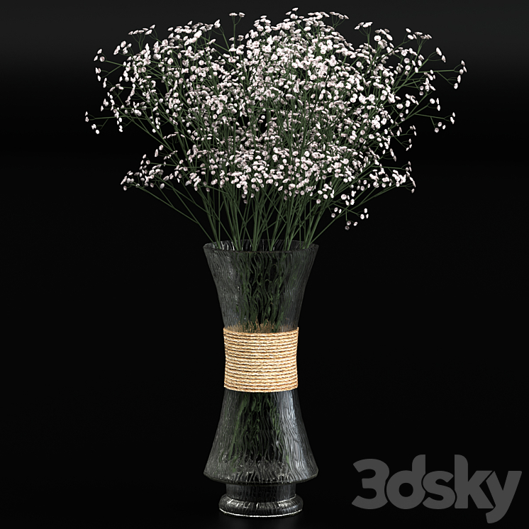 Bouquet of gypsophila 3DS Max - thumbnail 1