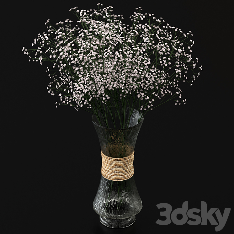 Bouquet of gypsophila 3DS Max - thumbnail 2