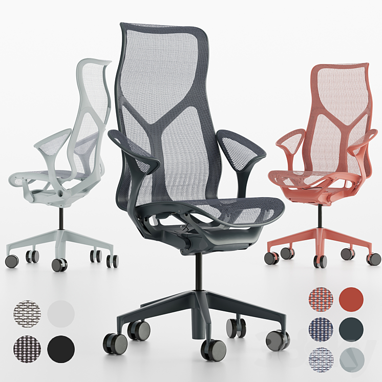 High-Back Cosm Chair by Herman Miller 3DS Max - thumbnail 1