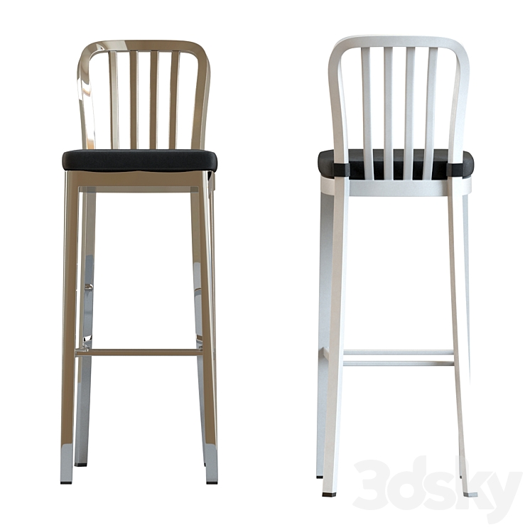 Crate & Barrel Delta Bar Stool Chair 3D model