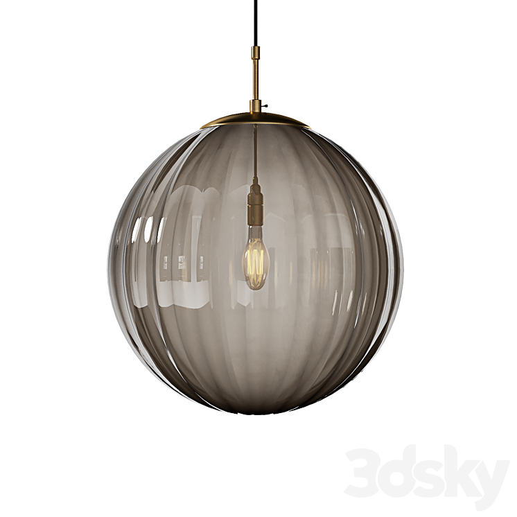 Nordic Colorful Glass Globe Pendant Lights ASKA 3D Model