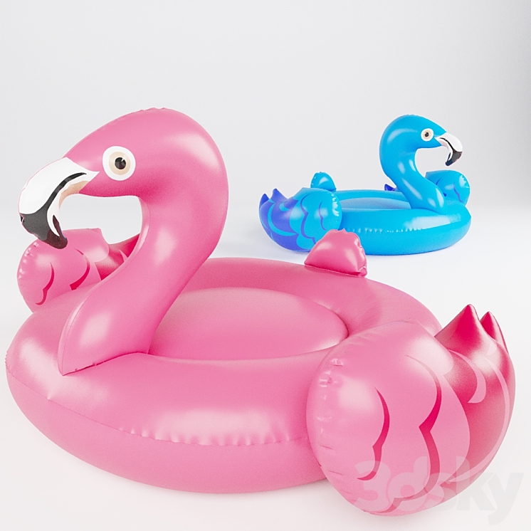 Swimming Flamingo 3DS Max - thumbnail 1