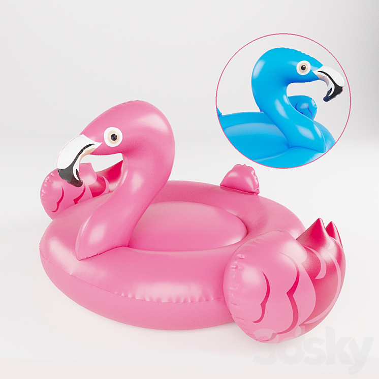 Swimming Flamingo 3DS Max - thumbnail 2