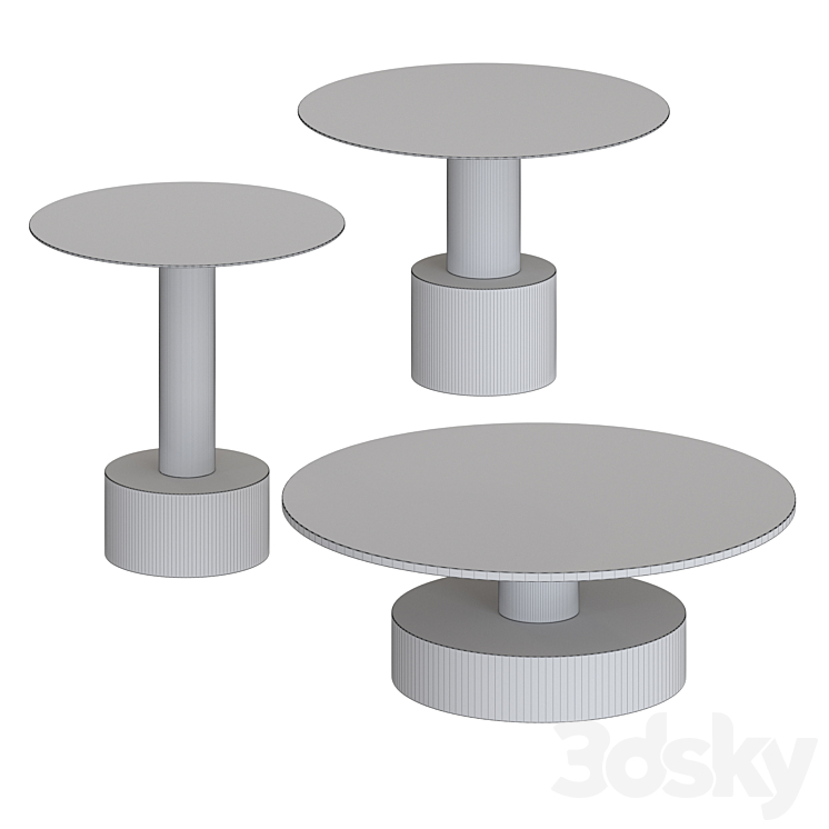 Kettal ROLL - coffee tables 3D Model