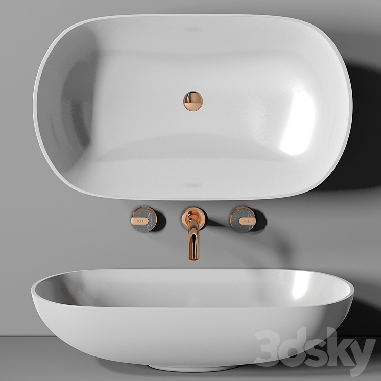 sink Planit Concave basin & Graff Mod plus faucet 2 3DS Max - thumbnail 1